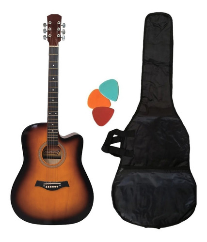 Imagen 3 de 9 de Guitarra Acustica Electroacustica Acero + Accesorios Regalo