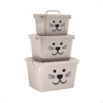 Comprar Cajas Organizadoras Plasticas Apilables Nordicas Pastel Set