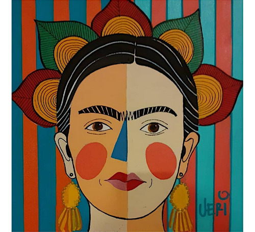 Imagem 1 de 1 de Quadro Pop Art - Frida Kahlo