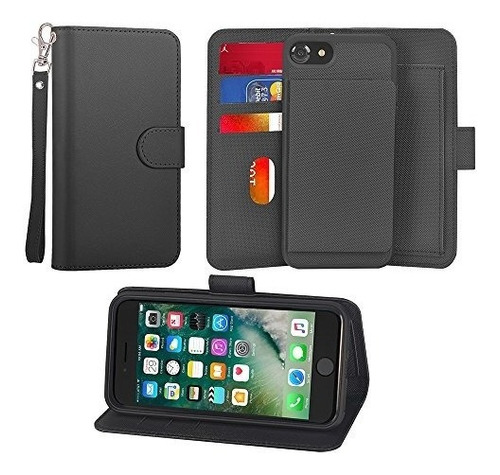 Urspeedteklive Funda De Billetera Desmontable Para iPhone 7