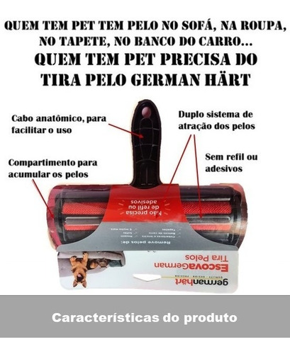 Imagem 2 de 7 de Tira Pelo German Härt Remoção De Pelos Sofá, Banco Carro Etc