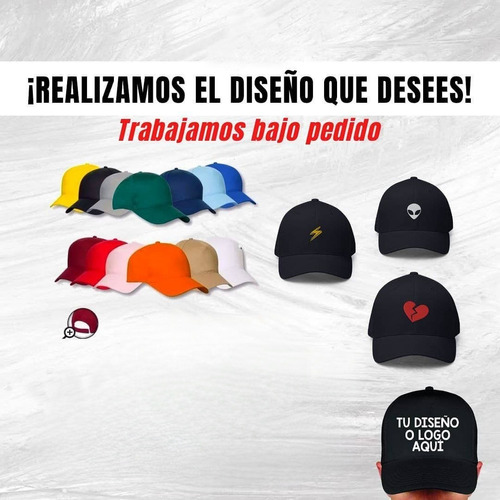 Gorras Unicolor Bordado Personalizado Logo Uniformes Mayors