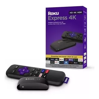 Roku Express 4k 3940br2 Padrão 4k Preto Com 1gb Ram