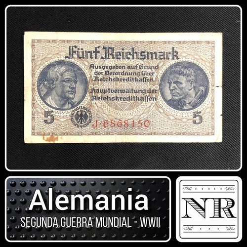 Imagen 1 de 4 de Alemania - Periodo De Guerra - 5 Marcos - Año 1940 - 1945
