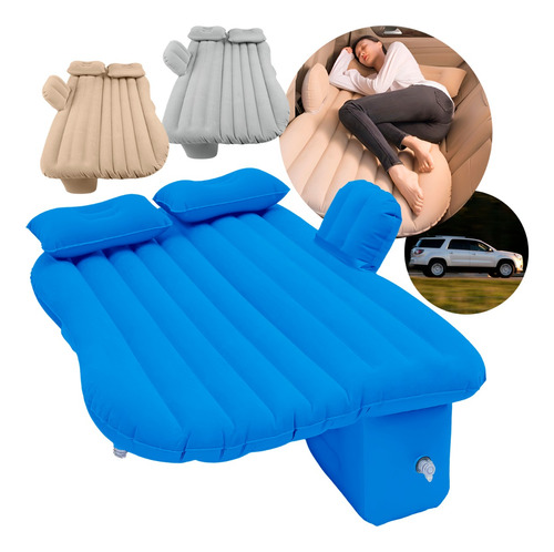 Colchon Inflable Para Autos 2 Almohadas Compresor Comodo  