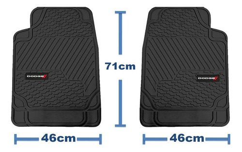 Tapetes 2pz Logo + Parasol Dodge Caravan 1997 1998 1999 2000 Negro
