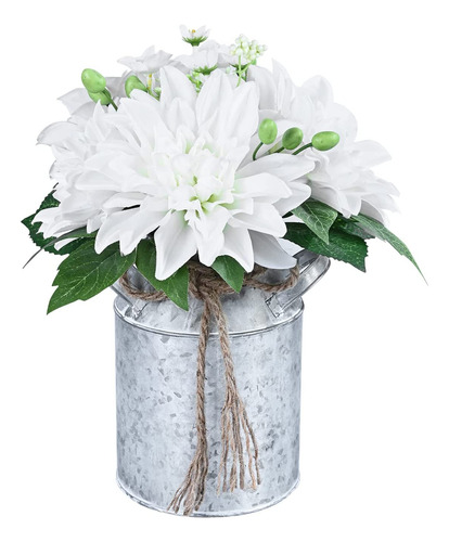 Dalia Artificial, Hervidor De Hierro Con Bayas Y Flores...