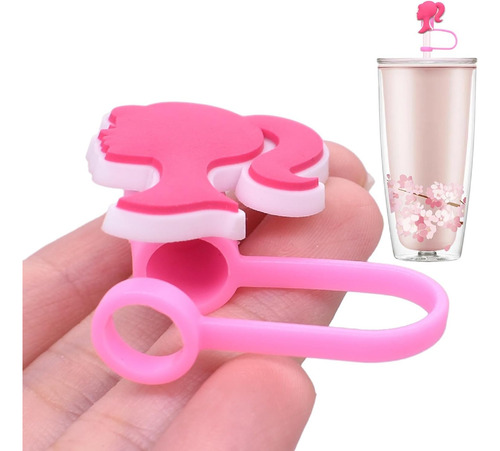 Cubierta De Paja De Silicona Para Vasos, Pajitas Reutilizabl