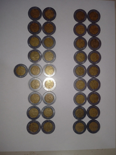 Monedas 5 Pesos Conmemorativas Revolucion Independencia 37 P