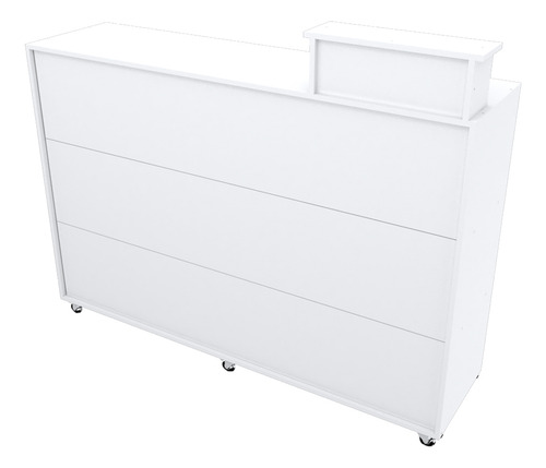 Balcão Caixa Duplo C Rodizios M231.2021.b (loja) Cor Branco