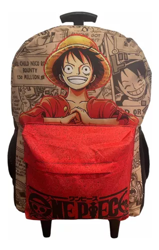 Mochila Infantil De Rodinhas Anime One Piece Luffy Pirata