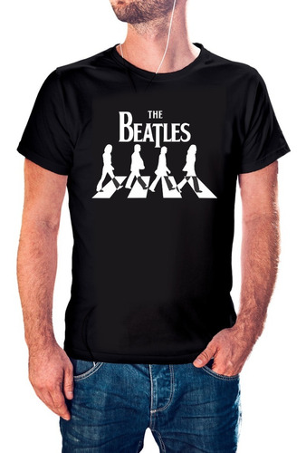 Polera The Beatles Hombre 100% Algodón