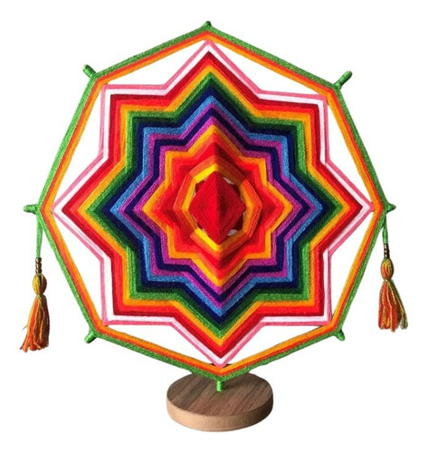 Bonito Mandala Multicolor  De 24 Cm Octagonal 