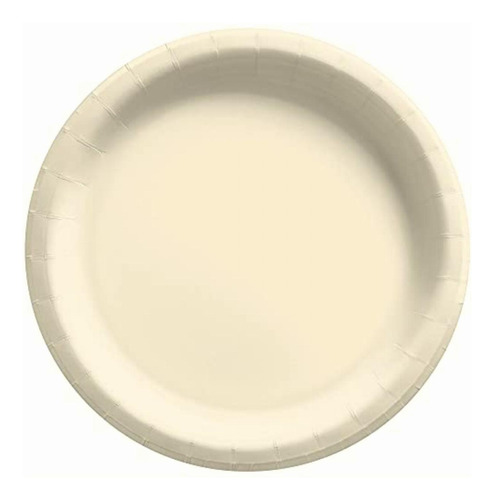 Amscan Platos De Papel Para Fiesta, Ivory, 22.8 Cm, 1