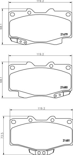 Pastilla De Freno Para Toyota Hilux Delantera