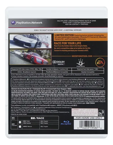Need For Speed: The Run - Playstation 3