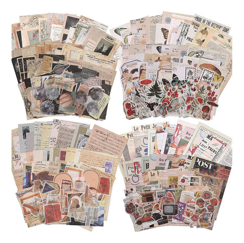 800 Pieces Vintage Scrapbooking Paper Aesthetic People 2024