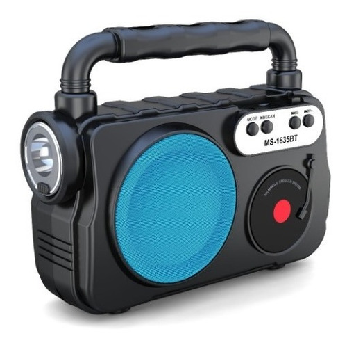 Imagen 1 de 1 de Parlante Bluetooth Speaker Portatil Con Linterna Y Radio 