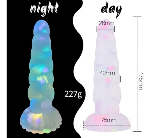 Dildo Consolador Unicornio Transparente Rosa Fantasia Sopapa