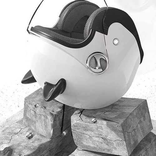 Capacete De Motocicleta Com Orelhas De Gato Para Homens E