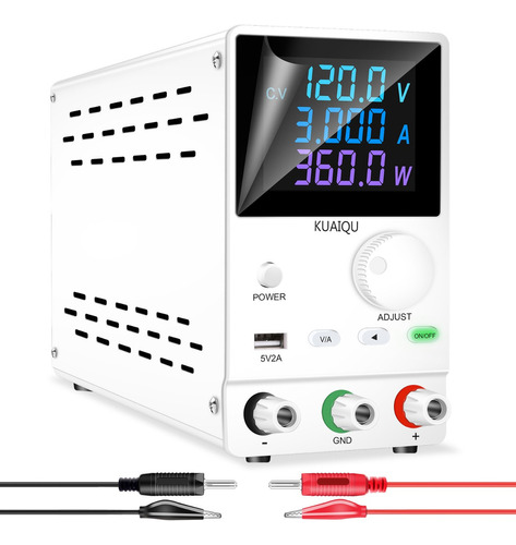 Fuente De Alimentación Dc Ajustable De 120v 3a Con Botón De