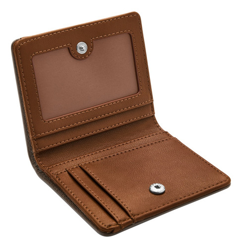 Cartera Plegable Mujer Logan De Piel Gris Fossil