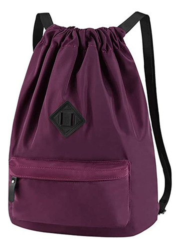 Morral De Gimnasio Con Cordón - Bolsa Grande De Nailon