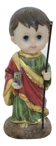 São Judas Desenho Infantil Em Resina 14 Cm Cor Branco