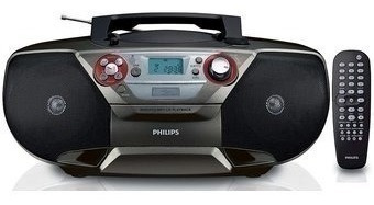 Radiograbadora Philips Cd/mp3/dvd/usb Az5741/55 Negro.