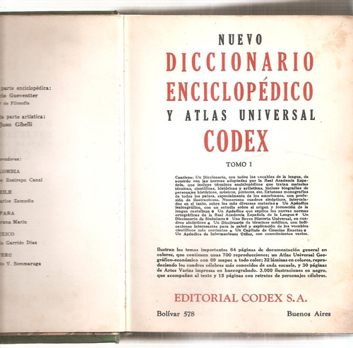 Nuevo Diccionario Enciclopedico Atlas Universal Codex 4 Tomo