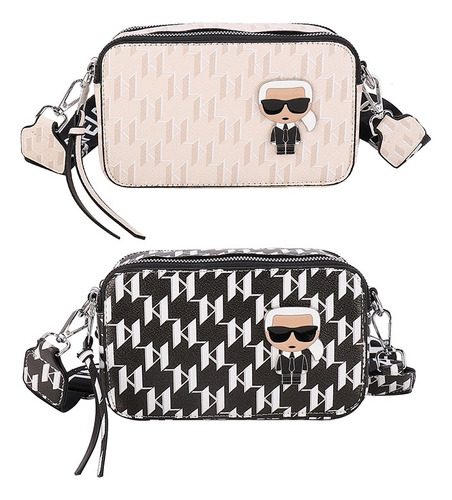 Bolso Bandolera De Piel Karl Lagerfeld Dos Paquetes
