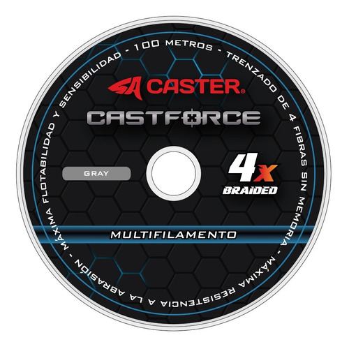 Multifilamento Caster Castforce 4x 0,14mm Rollo X 100m Pesca