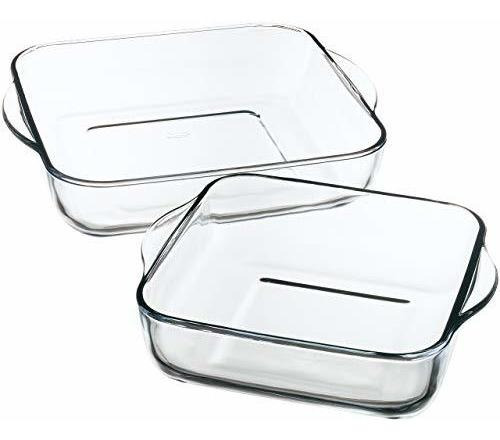 Borcam ******* Care Baking Dishes Set Of 2 Clear Glass 31.5 