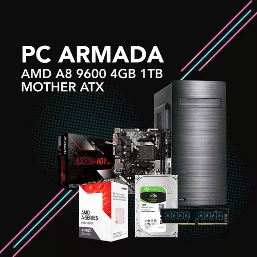 Pc Armada Amd A8 9600 4gb 1tb Ddr4 Mother Pce Overhard