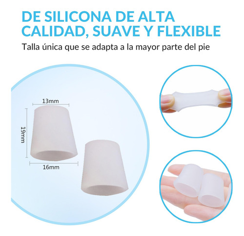 10 Pares Separador De Dedos Pies, Protectores De Dedos Pies