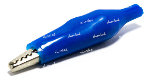 Pinza Cocodrilo Mediano Azul (43mm) X10 Unidades