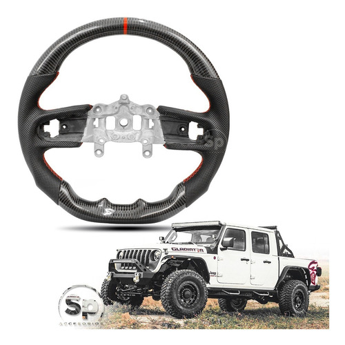 Volante Fibra Carbono Piel Jeep Wrangler Jl 2019+ Gladiador