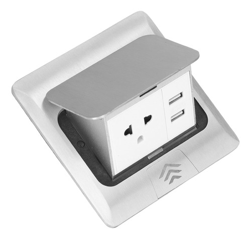 Enchufe Eléctrico De Piso Dual Usb Quick Pop Up Integrado