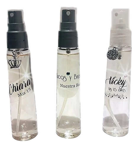 15 Souvenirs Perfumes Personalizados X 30 Ml C/ Dije