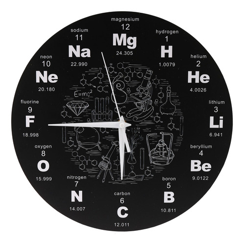 Reloj De Pared Con Símbolos Químicos, Diseño De Tabla Periód