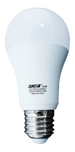 Foco led Sica 911592 Bulbo color blanco cálido 15W 220V 2700K 1400lm