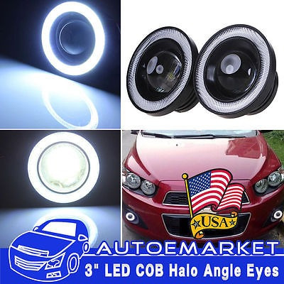 2 X 3 Pulgadas 2400lm Redondo Blanco Angel Eye Halo Led Proy