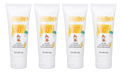 Protector Solar Para Bebés, 4 Unidades, 40 G, Spf 50, Hidrat