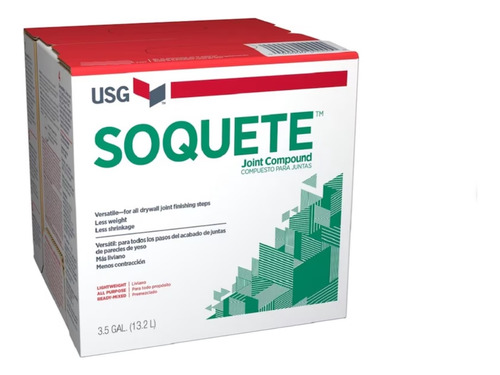 Compuesto Para Juntas Premezclado Soquete Caja 13.2l Redimix