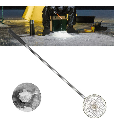 Equipo De Pesca En Hielo, Con Mango Largo, Cuchara Para