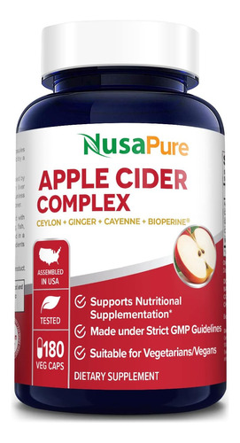 Vinagre Sidra De Manzana Complex Nusapure 180 Capsulas