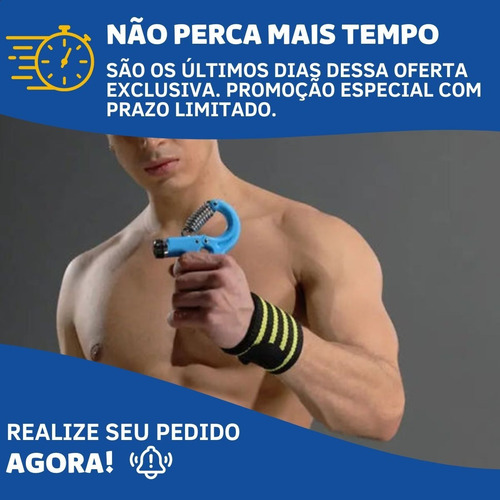 Hand Grip Com Mola Ajustável Fisioterapia 10kg A 40kg