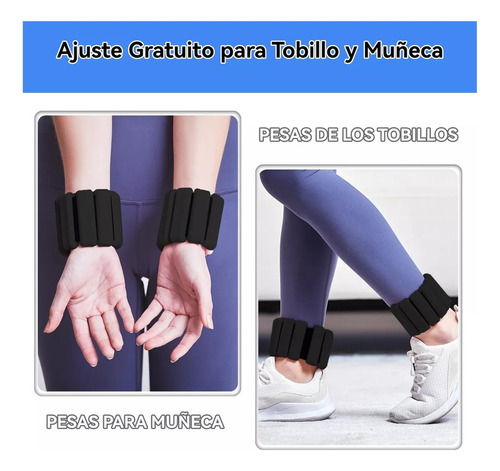 Para \ 4 Polainas De Peso Ajustables For Muñecas Y Tobillos