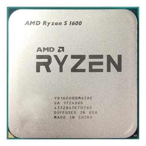 Procesador gamer AMD Ryzen 5 1600 YD1600BBM6IAE  de 6 núcleos y  3.6GHz de frecuencia