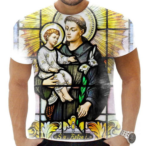 Camisa Camiseta Santo Antonio Religiosa Catolico Jesus J04